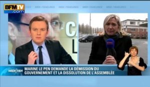 Affaire Cahuzac : Marine Le Pen demande l’organisation de nouvelles élections - 03/04