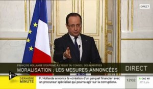 François Hollande présente les grandes orientations pour la moralisation de la vie politique
