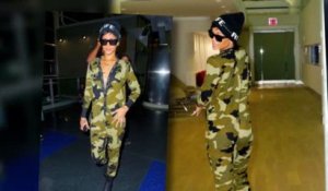 Rihanna essaie de se cacher dans une tenue camouflage