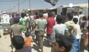 Jordanie : les réfugiés syriens soutiennent une action...