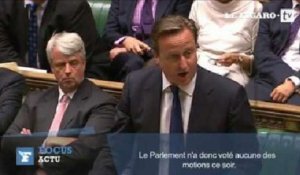 Syrie: Cameron "prend note" du refus du parlement britannique