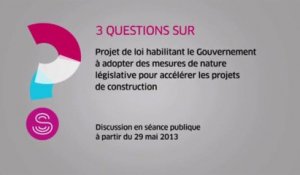 [Questions sur ] Projet de loi habilitant le Gouvernement à adopter des mesures de nature législative pour accélérer les projets de construction