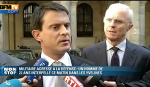 Arrestation de l'agresseur d'un militaire à la Défense:  Manuel Valls salue une "enquête menée de main de maître" – 29/05