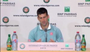 Roland-Garros, quarts - Djokovic : "Cette demi? Mon plus grand défi"