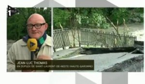 Un pont emporté à Saint-Laurent-de-Neste