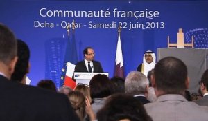Allocution du président de la République devant la communauté française au lycée Voltaire de Doha (Qatar)