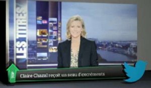 Claire Chazal reçoit un seau d'excréments à la sortie de TF1 : le Top Médias du 2 juillet 2013