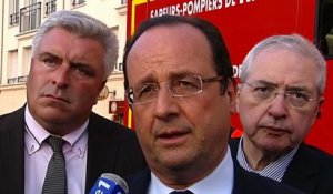 Interview du président de la République à Brétigny-sur-Orge sur les lieux de l'accident ferroviaire