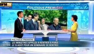 Politique Première: les ministres appelés à rentrer à Paris le 19 août - 19/07