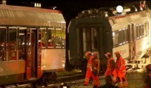 Collision ferroviaire en Suisse: un des trains...