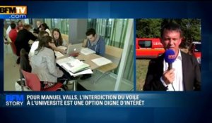 Valls sur l'interdiction du voile à l'université: "la laïcité doit s'appliquer" 09/08