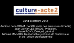 Mission culture-acte2 | audition de la SCAM - Société Civile des Auteurs Multimédia [audio]