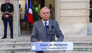 Jean-Marc Ayrault : "La France est déterminée" mais "n'ira pas seule" en Syrie