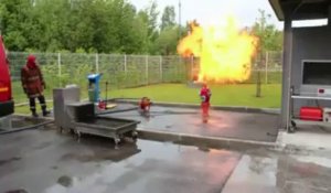 Marcq-en-Baroeul : simulation d'explosion d'une bouteille de gaz