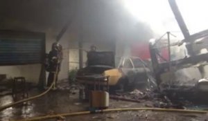Maubeuge: incendie d'un garage désaffecté route de Feignies