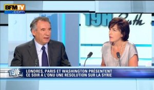 François Bayrou, invité de Ruth Elkrief sur BFMTV - 100913