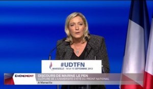 Évènements : Discours de Marine Le Pen, présidente du FN