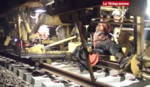 SNCF. Impressionnant chantier de nuit entre Brest et Morlaix