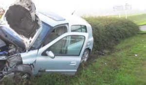 Saint-Rémy-en-l'Eau: violente collision sur l'axe RD916