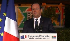 Allocution du président de la République devant la communauté française à Pretoria en Afrique du Sud