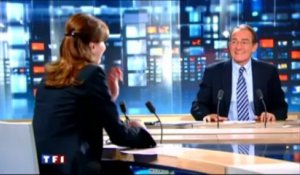 Carla Bruni félicitée par Jean-Pierre Pernaut au JT de TF1