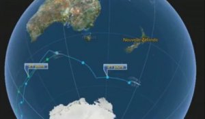 Trophée Jules-Verne. Cartographie après 29 jours de course