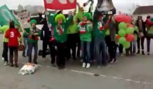 Locminé-PSG. Des centaines de supporters de la St Co ont quitté Locminé à 15 h en direction du Moustoir