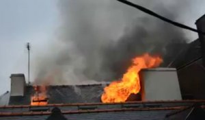 Incendie à Quimper. Une habitation détruite par les flammes