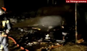 Saint-Brieuc (22). Incendie : des garages et des voitures détruits