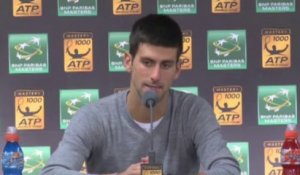 Bercy - Djokovic : "Je joue mon meilleur tennis"
