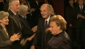 Jacques Chirac et François Hollande s'affichent ensemble au Quai Branly