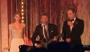 Taylor Swift, Jon Bon Jovi et le prince William chantent en trio