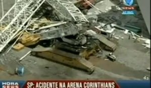 Mondial de foot au Brésil : une grue s'effondre sur le stade de Sao Paulo