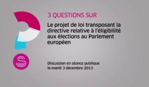 [Questions sur] PJL transposant la directive relative à l’éligibilité aux élections au Parlement européen