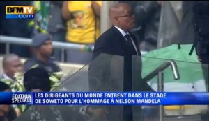 Hommage à Mandela: Jacob Zuma sifflé à son arrivée au stade de Soweto - 10/12