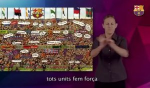 FC Barcelone - L'hymne en language des signes