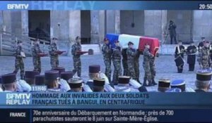 BFMTV Replay: Hollande rend hommage aux Invalides aux deux soldats français tués à Bangui - 16/12