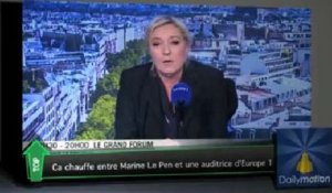 Top Média : clash entre Marine Le Pen et une auditrice d'Europe 1