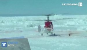 Sauvetage du navire bloqué dans l'Antarctique