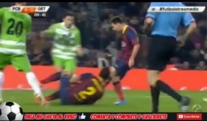 Barcelona VS Getafe 4-0 All goals and 2 goals for messi  08/01/2014