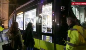 Brest. Visite de Valls : une manif, deux trams bloqués