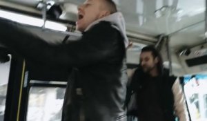Macklemore Performs Can’t Hold Us On New York City Bus
