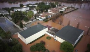 Vidéo aérienne par drone des innondations de Hyères