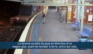 Une Australienne tombée sur les rails s'en sort avec quelques points de suture