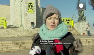 Greenpeace tente d'alerter sur les risques du nucléaire en Hongrie