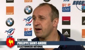Avant Galles-France  - Conférence P. Saint-André - RBS 6 Nations 2014