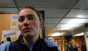 Championnat d'Europe de hockey en salle: Caroline Durachta, contente après la victoire