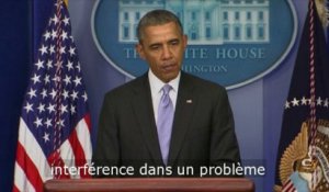 L'avertissement ferme d'Obama à la Russie