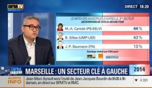 BFM Story: Municipales à Marseille: Marie-Arlette Carlotti, candidate PS, est en tête au second tour dans les IVème et Vème arrondissements selon un sondage CSA - 05/03