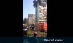 Incendie à Clichy-sous-Bois (amateur)
